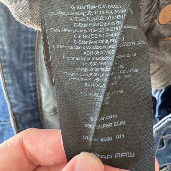 G-STAR RAW 3301 SUPER SLIM Men's Blue Jeans - 31 - Picture 9 of 17